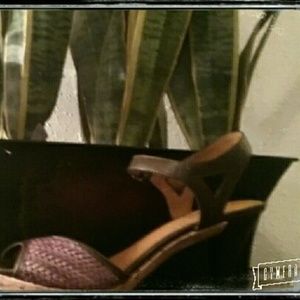 BNWOB Chaps Woven/Cork Dress Sandals "Merilynn"